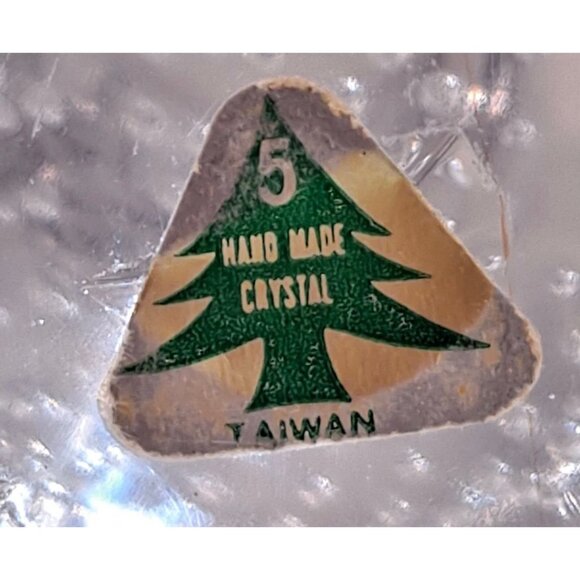 Vintage Handcrafted Crystal Christmas Tree Figurine 5" Holiday Decor Taiwan Made - Picture 9 of 10